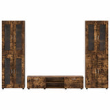 TV Cabinet Set FLORIN 3 pcs Smoked Oak Engineered Wood 3398009