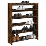 Shoe Rack Smoked Oak 80x25x100 cm Engineered Wood 859900