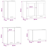 Kitchen Unit Lyon 8 pcs Black Oak Engineered Wood 3445860