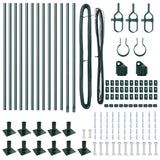 Fence Posts Manual 13 pcs Green 32mm 50 cm Galvanised steel 42004283