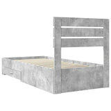 Bed Frame with Drawer with Headboard Manual Engineered Wood 3411686