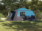 Cabin Tent 12-Person with Roof Blue and Grey 405 x 405 x 273 cm 42001099
