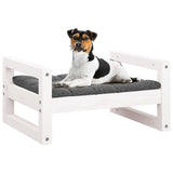 Dog Bed White 55.5x45.5x28 cm Solid Pine Wood 821468