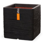 ZNTS Capi Planter Nature Rib Square 50 x 50 cm Black 429055