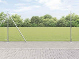 Welded Wire Fence with Concrete Base 10 x 1.5 m Silver Mesh 3352296