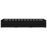 Bed Frame with Drawers without Mattress Black 100x200 cm 3207288