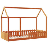 Kids' House Bed Frame without Mattress Wax Brown 90x200 cm 850688