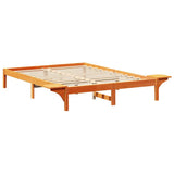 Bed Frame Wax Brown 150 x 200 cm Solid Pine Wood 873186