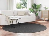 Area Rugs Round PALMERAS Anthracite 160 CM Polyester 42022672
