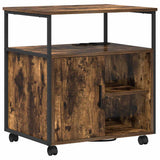 Cabinet with Charging Station Smoked Oak 61 x 46 x 67 cm 859832