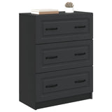 Drawer Cabinet Black 66 x 34.5 x 87 cm Engineered Wood 895756