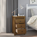 ZNTS Bedside Cabinets 2 pcs Honey Brown 40x35x61.5 cm Solid Wood Pine 813706