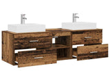 Bathroom Cabinet Set 3 pcs Old Wood 49.5 x 41 x 62.5 cm 3405841