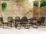 Garden Dining Set Black 3099094