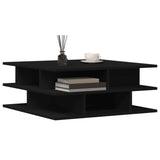 ZNTS Coffee Table Black 70x70x29 cm Engineered Wood 840745