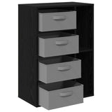 Sideboard with Drawer Black Oak 60 x 33.5 x 84 cm 8000469