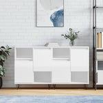 Sideboards 2 pcs High Gloss White Engineered Wood 3190127