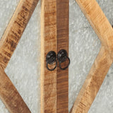 Sideboard 80x30x71 cm Solid Rough Wood Mango and Metal 355842