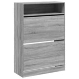 Shoe Cabinet with 2 Flip-Drawers Grey Sonoma 80x34x116 cm 3214411