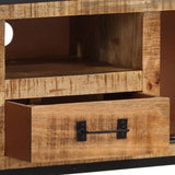 TV Cabinet 110x31x46 cm Rough Mango Wood 328284