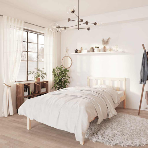 810067 Bed Frame without Mattress Solid Wood 90x200 cm