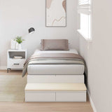 Storage Bed Frame White 236.5 x 90 x 31.5 cm Engineered wood 3335605
