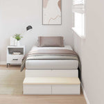 Storage Bed Frame White 236.5 x 90 x 31.5 cm Engineered wood 3335613