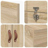 Storage Bed Frame Sonoma Oak 90 x 190 cm Engineered Wood 3335407