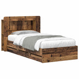 Bed Frame with Storage Old Wood 80 x 200 cm Engineered Wood 3434000