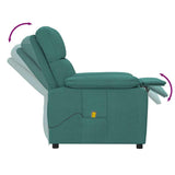 Massage Chair Dark Green Fabric 289678
