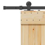 Sliding Door with Hardware Set 85x210 cm Solid Wood Pine 3332672