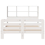 Bed Frame without Mattress White 140x190 cm Solid Wood Pine 3309951