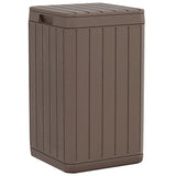 Outdoor Garbage Bin Brown 38x38x65 cm PP 364226