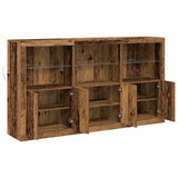 LED Sideboard Old Wood 162 x 37 x 100 cm Engineered Wood 3333124