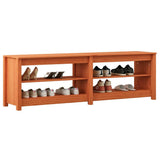 Shoe Bench with Shelf with Storage Wax Brown 160 x 36.5 x 50 cm 869979
