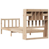 Bookcase Bed without Mattress 90x190 cm Single Solid Wood Pine 3321729