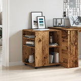 Rolling Cabinet Old Wood 60x53x72 cm Engineered Wood 856658