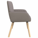 2 Seater Sofa with Solid Wood Legs 2-Seater Taupe Linen Fabric 42051036