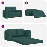 Sofa Bed Dark green 148 x 71 x 83 cm Fabric 4106677