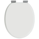 Soft-Close Toilet Seat White 44 x 38 cm MDF board 42027172