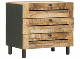Bedside Table Natural 50 x 33 x 62 cm Solid Mango Wood 4018853