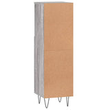 Bathroom Cabinet Grey Sonoma 30x30x100 cm Engineered Wood 831562