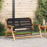 Garden Furniture Black 122 x 78 x 73 cm Solid Acacia Wood 367823