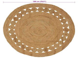 Area Rugs Natural 180 cm Jute 42010802