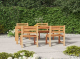 Garden Dining Set Natural Wood Solid Teak Wood Standard Durable 3157187