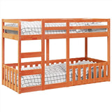 Bunk Bed Wax Brown 75x190 cm Solid Wood Pine 3308597