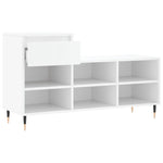ZNTS Shoe Cabinet White 102x36x60 cm Engineered Wood 831356