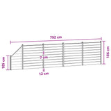 Fence Panel 5 pcs WPC and Aluminium Brown 3429387
