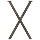 Dining Table Legs X-Shaped 2 pcs Natural Steel 57x cm Steel 4012915