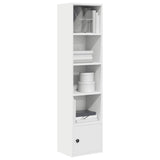 Bookcase White 31x24x127 cm Engineered Wood 860346